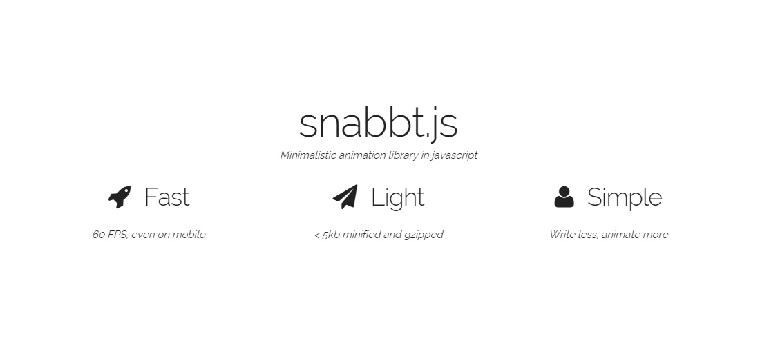 snabbt.js - Minimalistic Javascript Animation Library