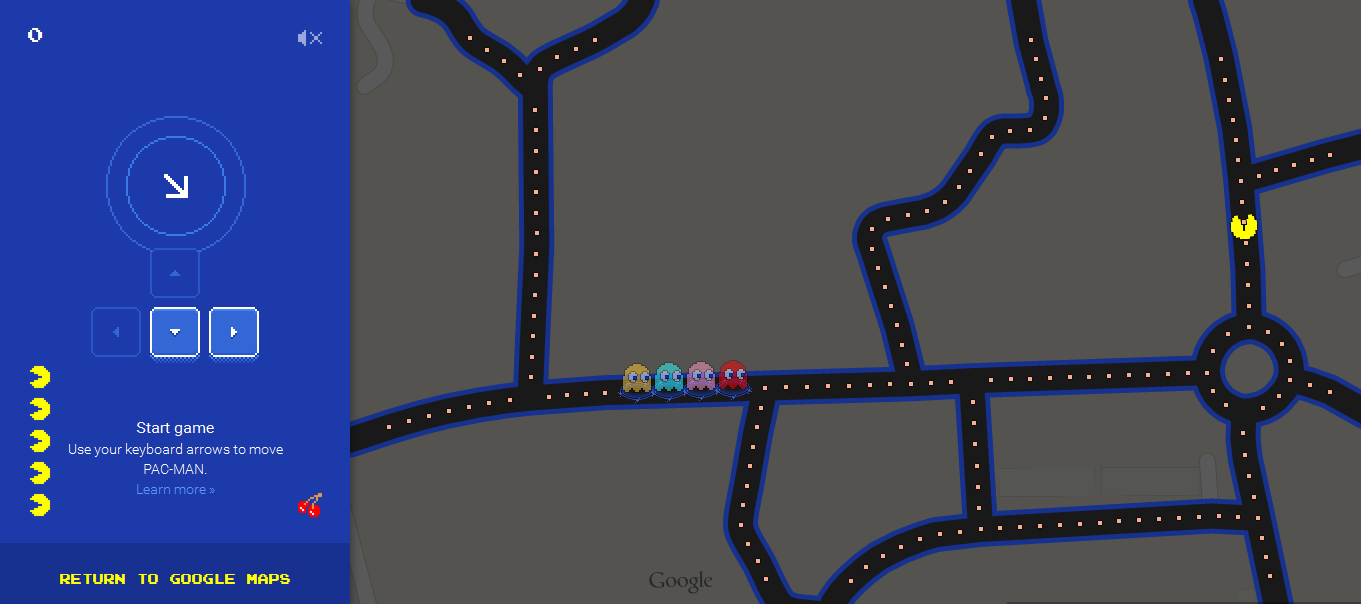 PAC_MAN in Google Maps