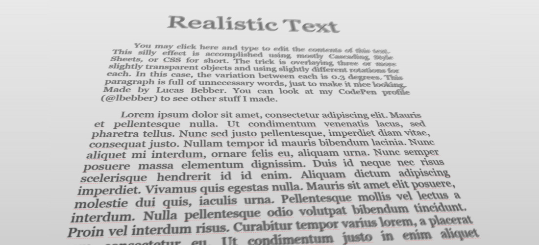 Realistic Text